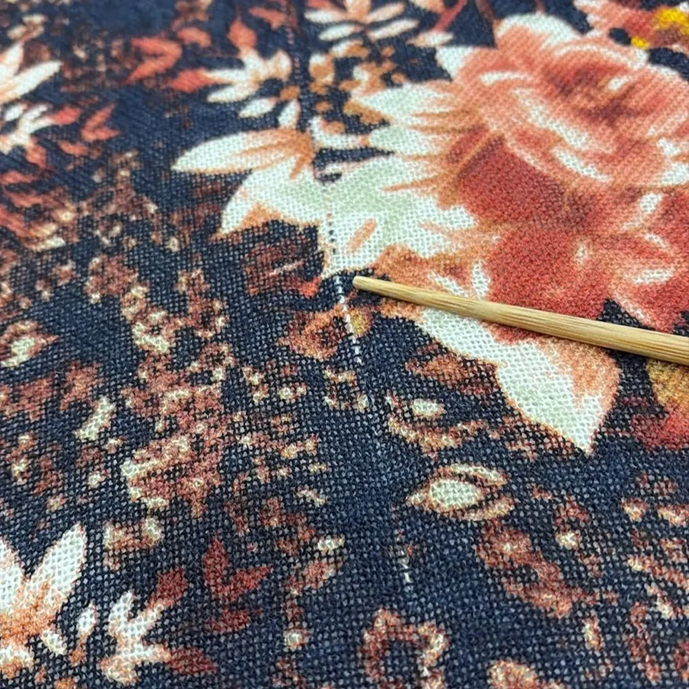 NWT Treasure & Bond All Over Rose Floral Print Crochet Lace Trim Scarf *Flawed